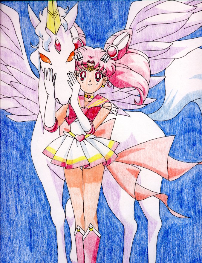Super Sailor Chibimoon and Pegasus