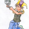 Razzalea Fazze: A jester with a rocket launcher. Disturbing.