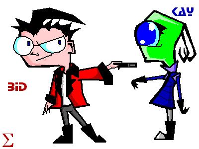 I started drawing Dib and Zim...
