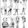 char sheet of some HT kids