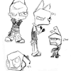 sketches of some zim fan chars