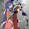 Gjinka Suicune and Garurumon (colored)