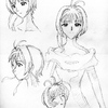 Older Sakura head sketches