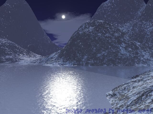Night Mountain Lake