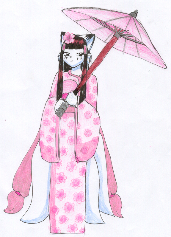 Sakura Kitsune in Kimono