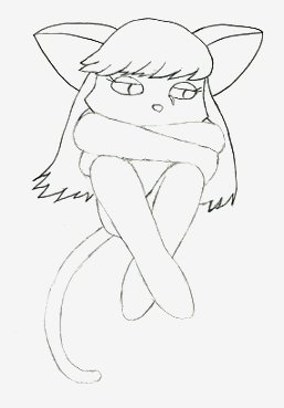 Sad Cat Girl Sketch