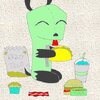 Gir with Junk Food