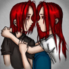 Red haired twins