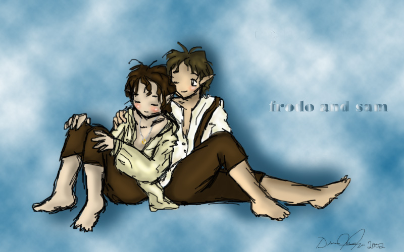 Frodo and Sam (being sorta cute .. together)