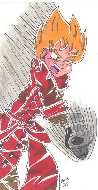 SSj Goku cosplaying as Vash