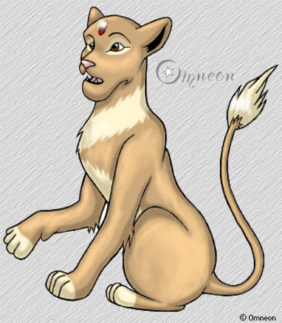 Omneon as a lioness.