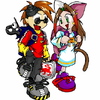 Eggman and Sara as schoolkids.