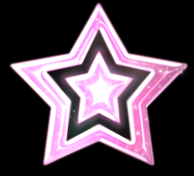 pink glass star