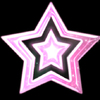 pink glass star