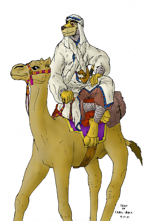 Tevit on a Camel