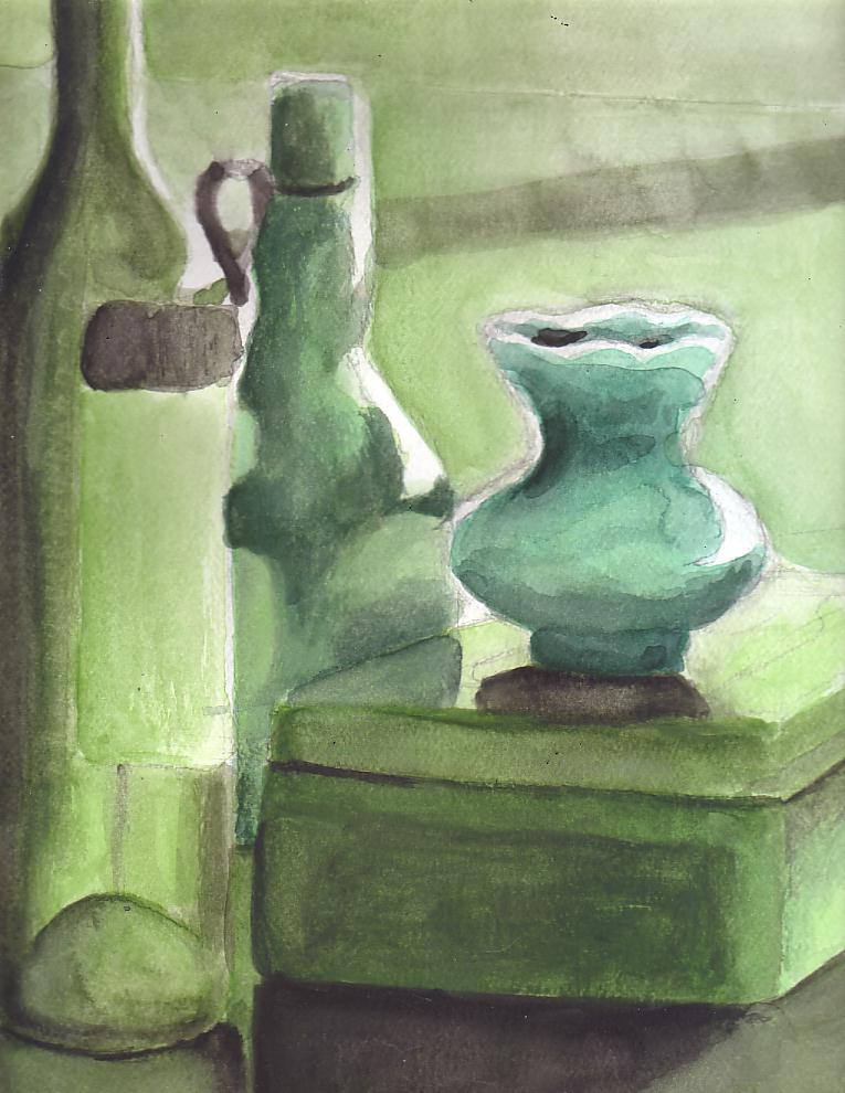 Green watercolor