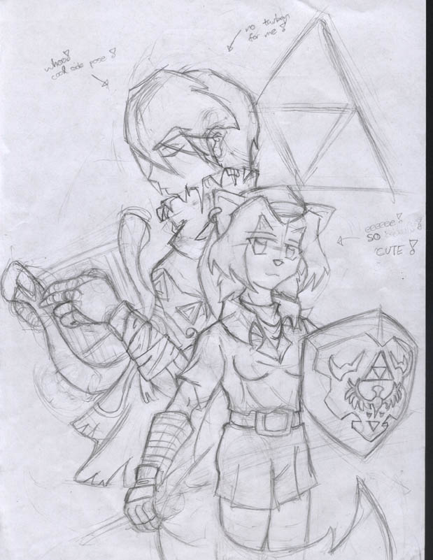 Legend of Zelda Colaboration Cosplay Sketch