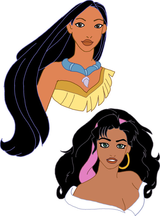 Esmeralda and Pocahantas