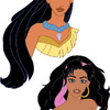 Esmeralda and Pocahantas