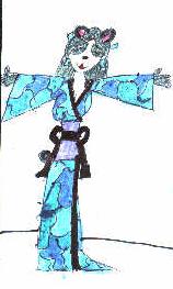 My new character, Meilin, in a Kimono.....