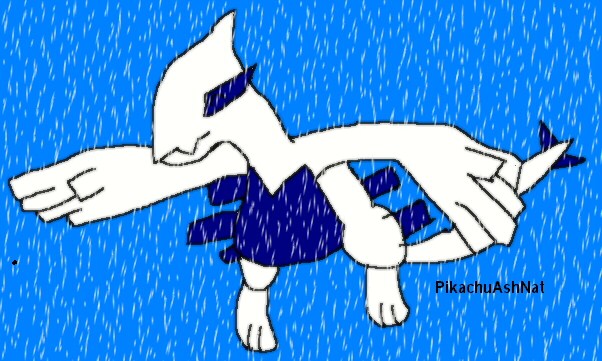 Lugia in Rain