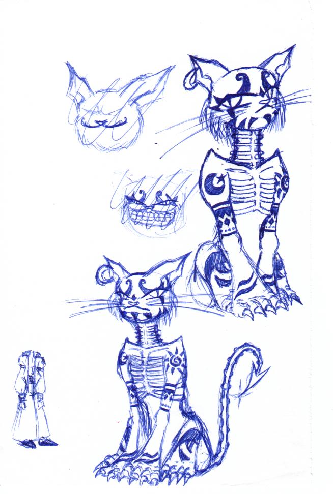 Sketches of an earthbound hell cat