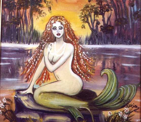 Mermaid with green tail