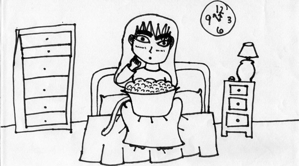 Usagi watching a movie