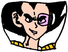 Vegeta-sama with....a pink scouter...