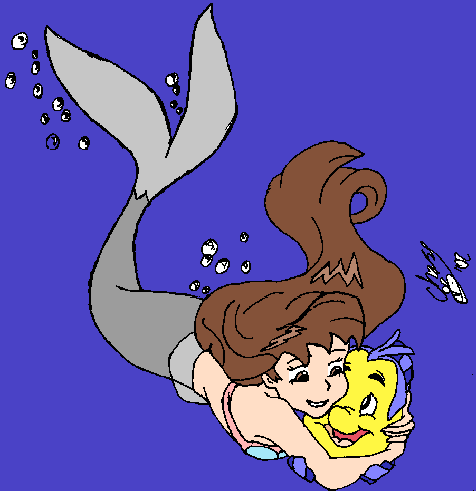 Chase as a Mermaid and Flouder!!!