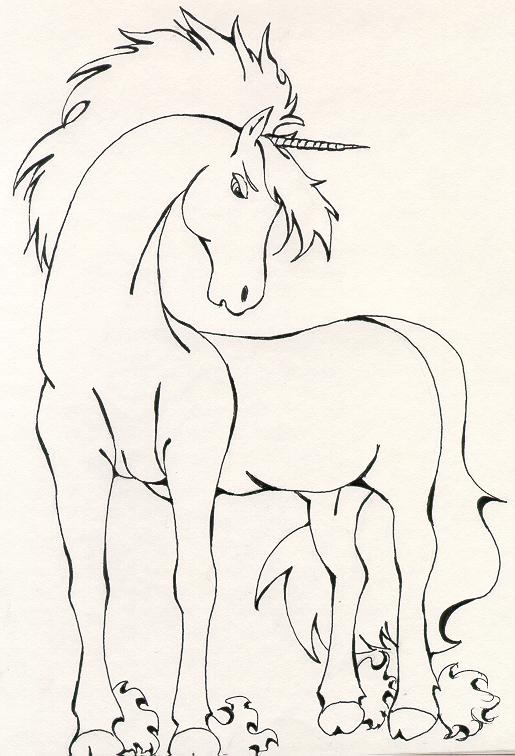 Outlined Unicorn