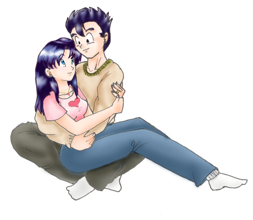 Gohan and Videl awww