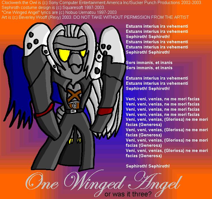 Clockwerk as Sephy/song piccy for One Winged Angel