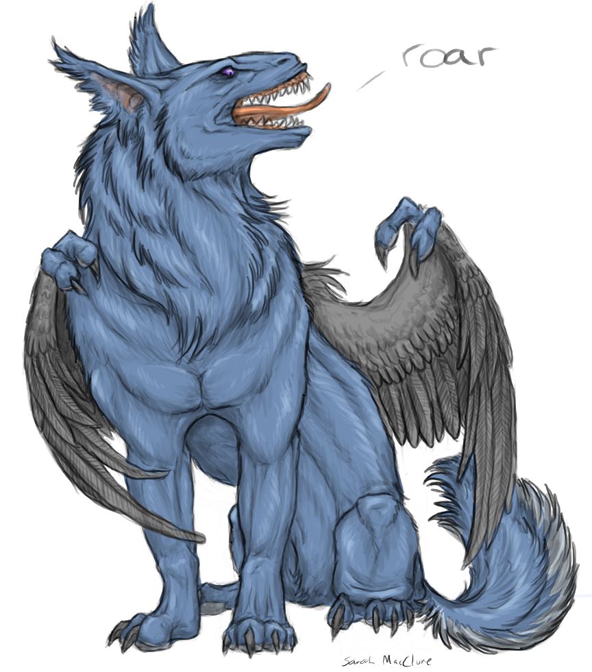 Fluffly blue dragon