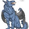 Fluffly blue dragon