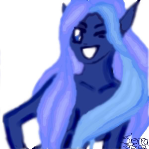 Oekaki #2 - naked blue elf girl