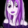 A girl with purple hair