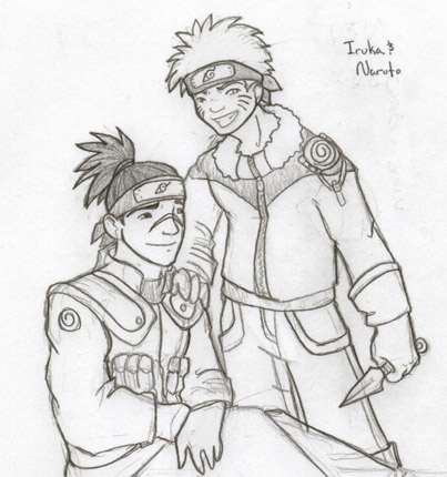 Naruto and Iruka-sensee