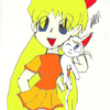 Minako-chan and Artemis!