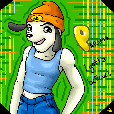 Parappa, with a blinding bg...