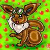 An Eevee, in green goggles!