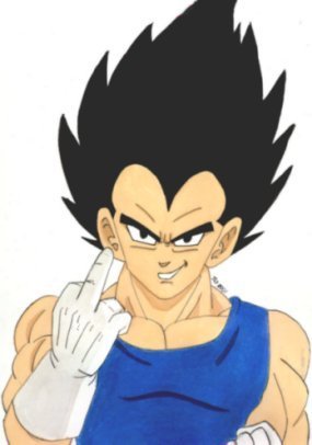 Fliping the Bird Vegeta