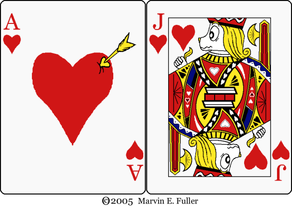Ace and Jack of Hearts