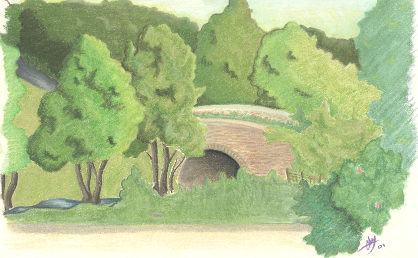 Chalk Pastel drawing of the view