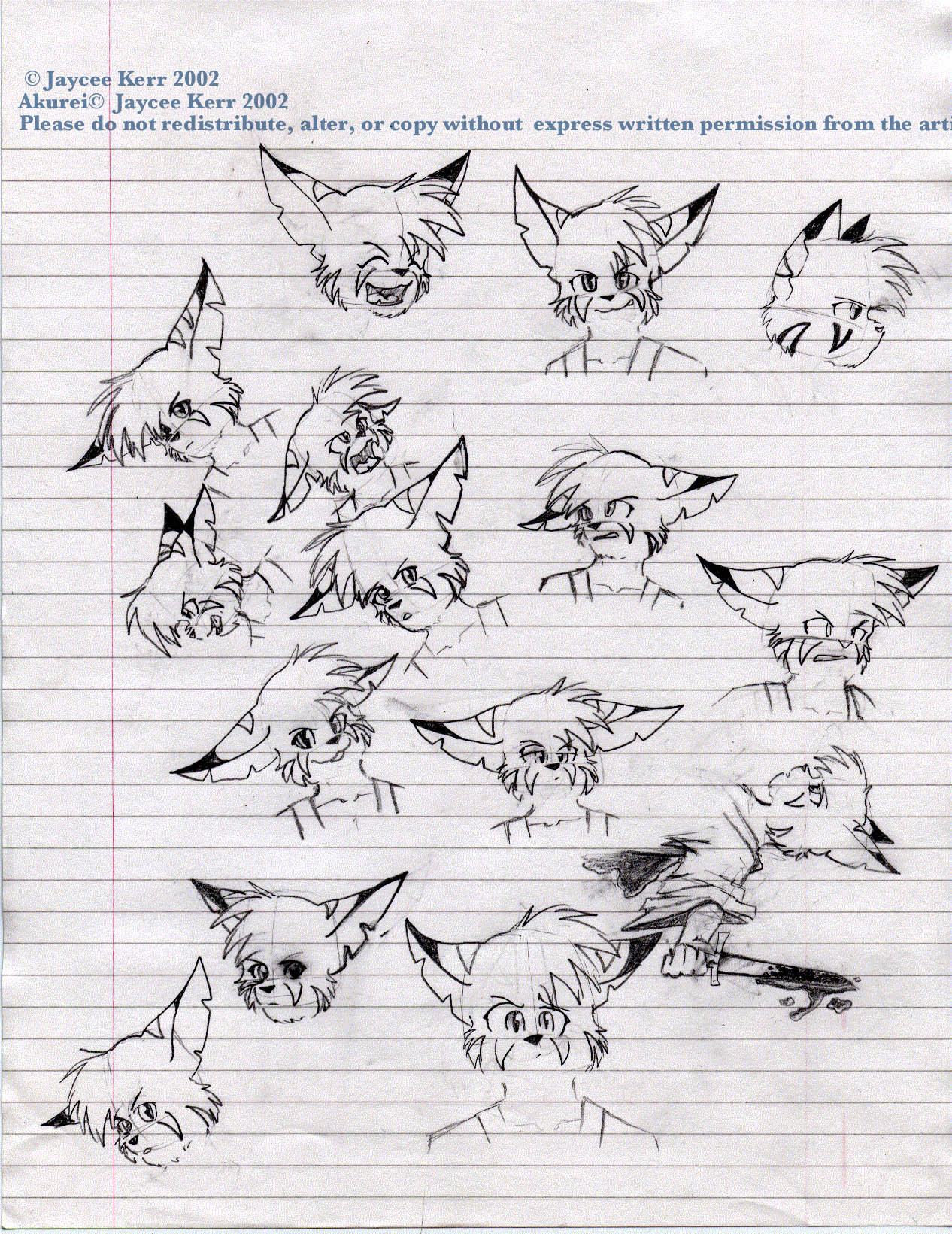 Akurei Character Sketches