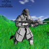 RIAF Trooper In A Field
