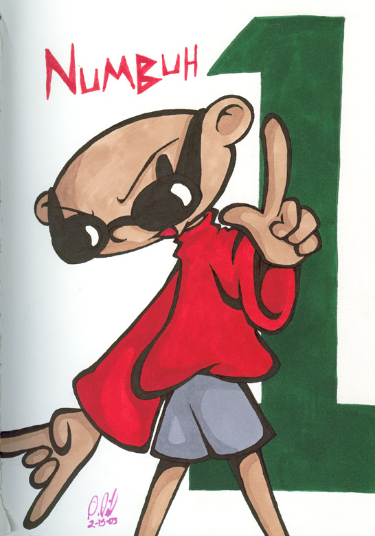 Is Numbuh One... in Copic/Prismacolor!