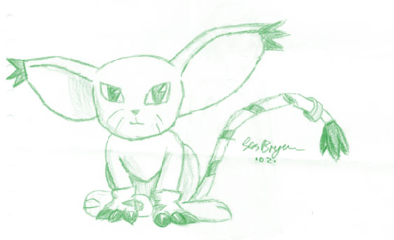 Gatomon in green