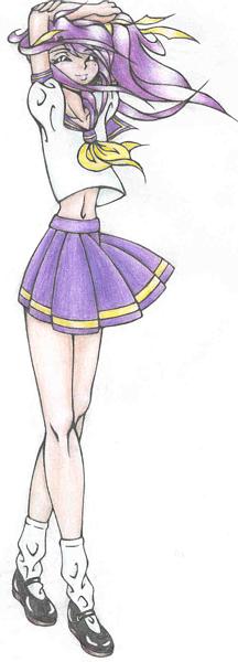 Nuri-chan in a Purple Fuku