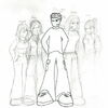 Rob and the Girls - newer sketch